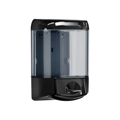 Дозатор жидкого мыла 0,55 л. Prestige ударопрочный черный/прозрачный пластик. A77503 фото