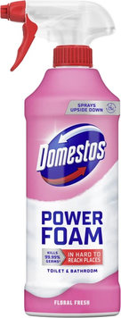 Спрей-піна Domestos Power Foam для чищення унітазу та ванної Квіткова свіжість 435 мл 0307057 фото